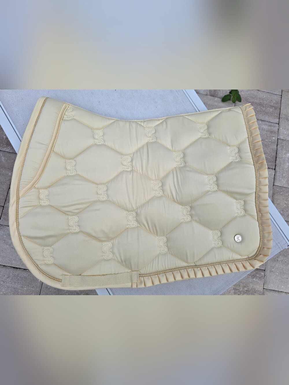 Ps Of Sweeden YELLOW full Jump Ruffle SADDLE PAD- EUC Sunlight Ruffle